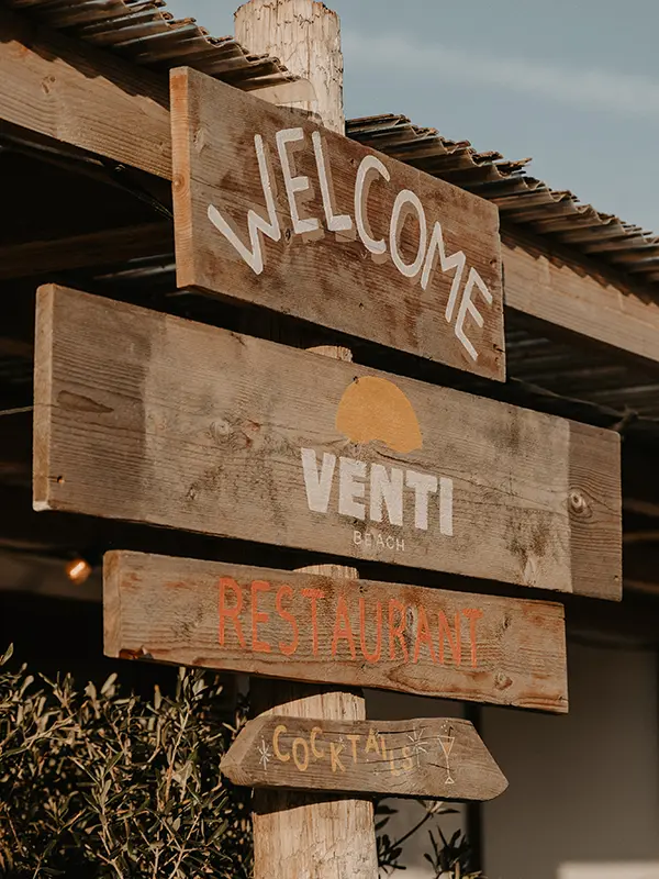 Venti Beach - venue borden